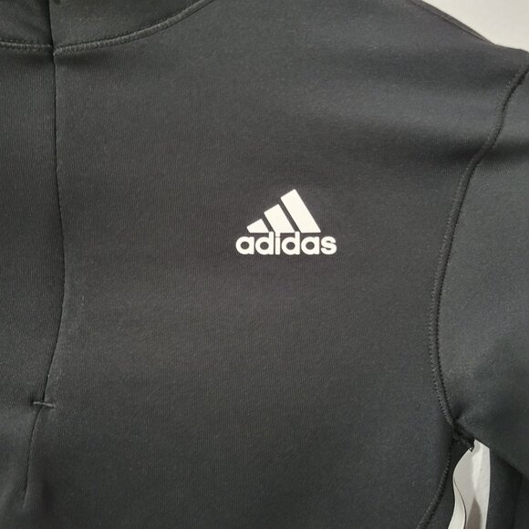 Adidas Women's Mesh Leotard Size XS Long Sleeves Black White Dance bodys… - Picture 8 of 10